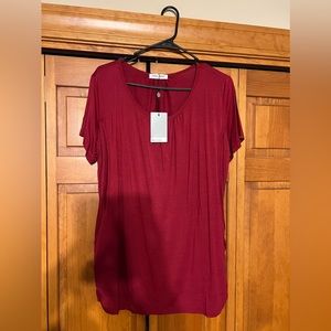 Maroon Nursing Top